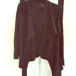 Black long sleeved striped cardigan
